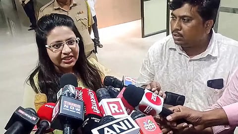 IAS trainee Puja Khedkar speaks to the media regarding the police interrogation at her residence (Photo: ANI)