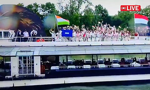 Indian contingents in the opening ceremony 