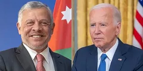 King Abdullah II of Jordan and US President Joe Biden