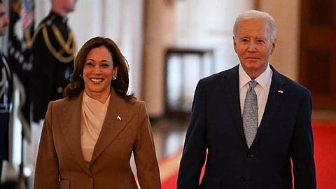 US Vice President Kamala Harris; President Joe Biden