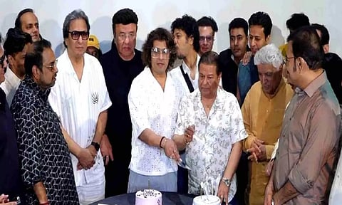 Sonu Nigam with Javed Akhtar, Shankar Mahadevan, Anup Jalota (ANI)