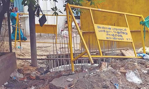 Stalled pipeline replacement works at Old Washermenpet