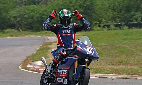 Sarthak Chavan celebrates his win