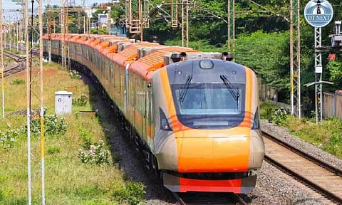 The trial run of Vande Metro train 