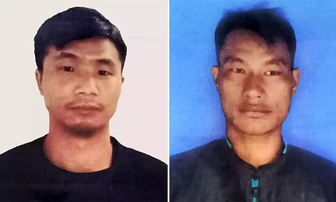 Combo photo of Batelum Tikro and Bainsi Manyu, two men from Arunachal Pradesh (PTI)