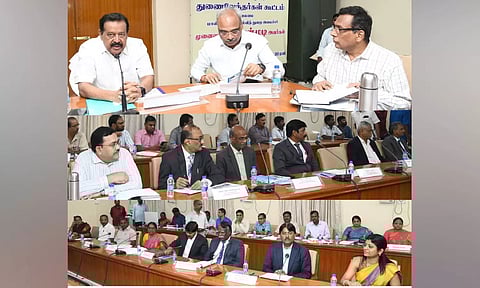 Minister Ponmudi held a consultation meeting with vice chancellors of different universities