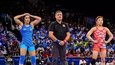 Vinesh Phogat winning moment (PTI) 