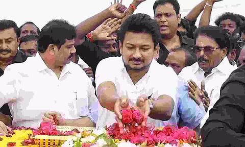 'Committed to form a Dravidian model govt again': Udayanidhi's tribute post on Karunanidhi's death anniv