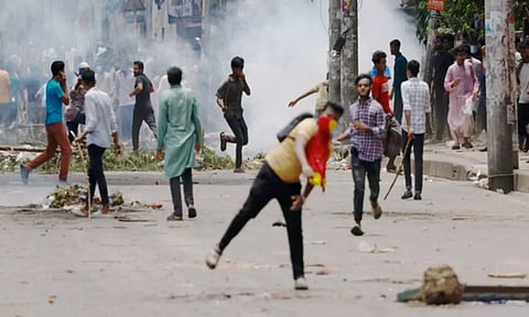 Visuals from protests in Bangladesh (Reuters)