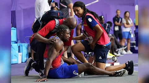 COVID-stricken Noah Lyles collapses after getting bronze, one of 8 US medals at Olympic track