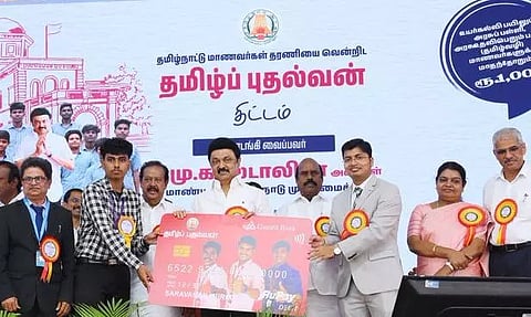 Chief Minister MK Stalin on Friday launched the Tamil Puthalvan scheme (Photo:X-@CMOTamilnadu)