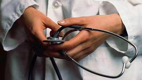Doctor holding a stethoscope 