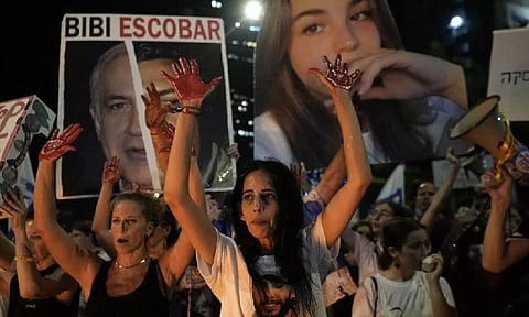 Hostages protest against Benjamin Netanyahu