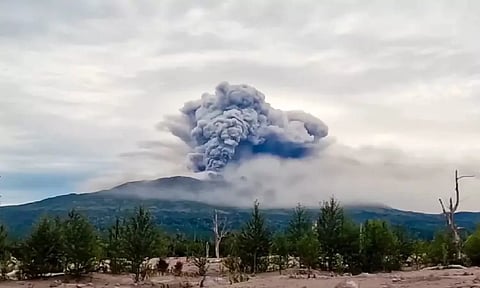 Volcano eruption in Russia