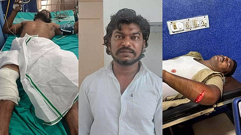 L-R: R Selvam alias Selva Murugan; and Anjugramam Sub Inspector of Police Libi Palraj.