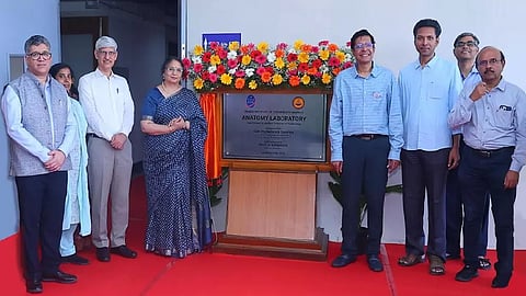 Smt. Parminder Chopra, CMD, Power Finance Corporation (PFC), Prof. V. Kamakoti, Director, IIT Madras, inaugurating the Anatomy Lab at IIT Madras