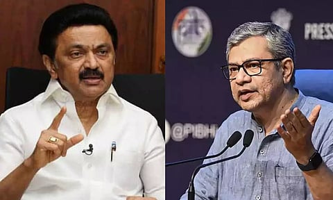 Tamil Nadu Chief Minister M.K. Stalin; Railway Minister Ashwini Vaishnaw (PTI)