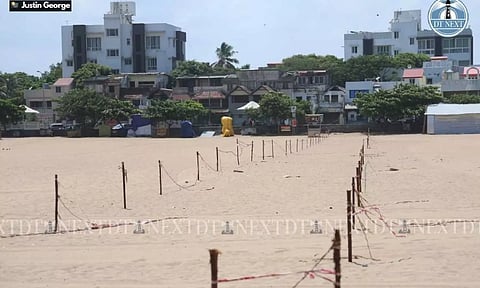 Wooden ramp for the differently-abled at Elliot's Beach in Besant Nagar (Photo credit: Justin George)