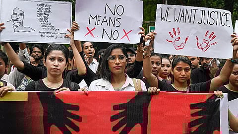 Members of nightlife entertainment community take part in a protest march demanding justice for the postgraduate trainee doctor (PTI)
