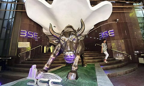 BSE bull outside BSE Building (PTI)