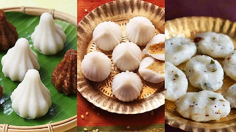 Dry fruits Kozhukattai, Carrot moong dal Kozhukattai and Pidi Kozhukattai