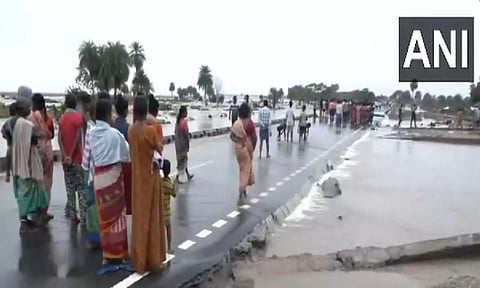 Flood affected area in Telangana's Khamman district (ANI)