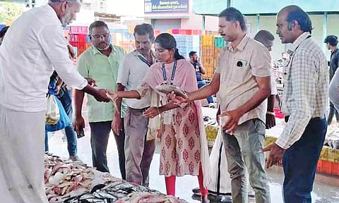 FSSAI officials seize over 100 kg of stale fish from Coimbatore markets