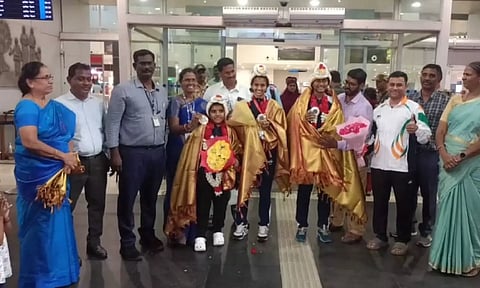 Paris 2024 Paralympics: Tamil Nadu medalists receive grand welcome at Chennai airport