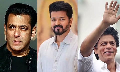 Salman Khan, Thalapathy Vijay, Shah Rukh Khan (File photo)