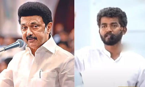 Chief Minister M K Stalin; speaker Mahavishnu