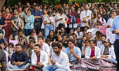 Visual of doctors protest