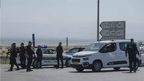 Israeli police after the shoot out (AP)