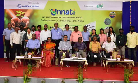 Anup Sahay (head - corporate strategy and special initiatives, L&T) launched the project, at a function held at Pachapalayam, in the presence of SV Murugan (director – National Agro Foundation or NAF), senior government officials 
