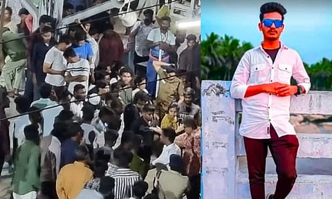 (L-R) Visuals from the shooting spot of the film "Train", Mustaj Ahmad