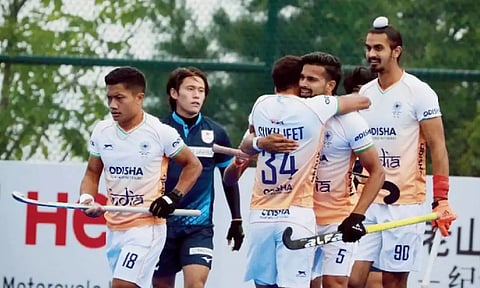 Indian hockey team players gearing up for the Asian Champions Trophy