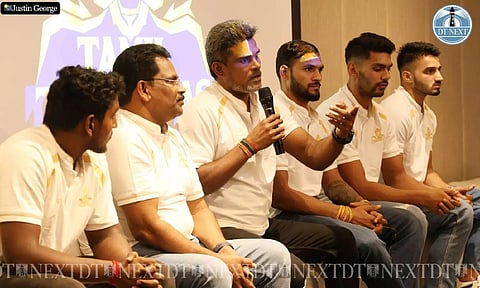 Strategy coach Dharmaraj Cheralathan speaks to media in an event on Tuesday (Justin George)