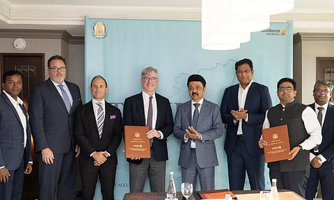 CM Stalin during MoUs with three Fortune 500 companies in the US (X)