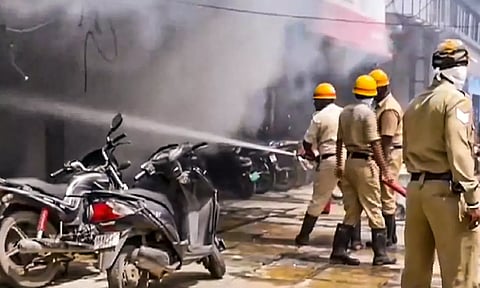 Bikes were set on fire at an Ola Electric showroom (PTI)