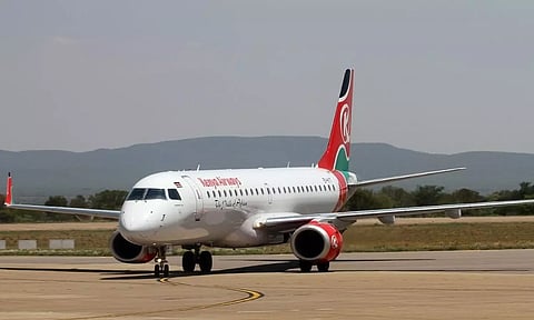 A flight standing in the runway