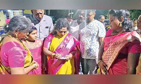 BJP leader Tamilisai Soundararajan during a recent membership drive