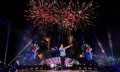 Chris Martin during Coldplay concert (ANI)