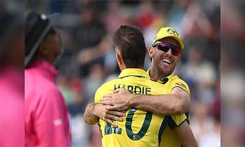 Michell Marsh and Aaron Hardie (Photo: ICC)