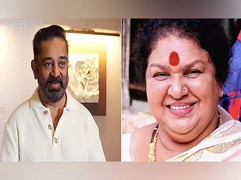 Kamal Haasan, Kaviyoor Ponnamma (Photo/Facebook@CMPinarayiVijayan, ANI)