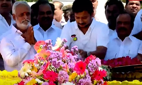 Deputy CM-designate Udhayanidhi pays tribute at Anna, Kalaignar memorials
