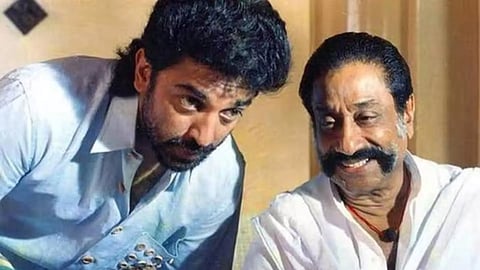 Kamal Haasan and Sivaji Ganesan from Thevar Magan 