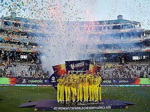 Australia Women's team with T20 World Cup in 2023. (Picture: ICC)