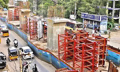 Metro construction work