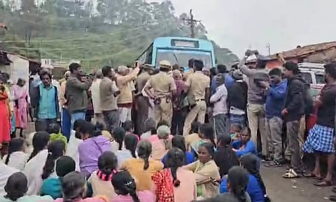 Villagers protest against frequent elephant attacks in Kotagiri