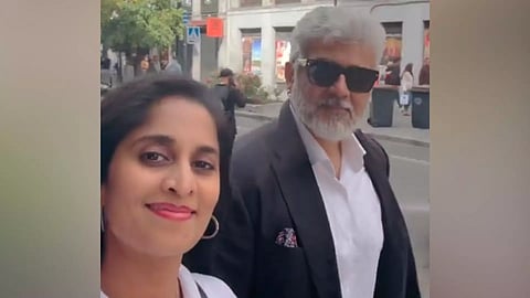 Recent image of Shalini and Ajith Kumar (Screengrab)