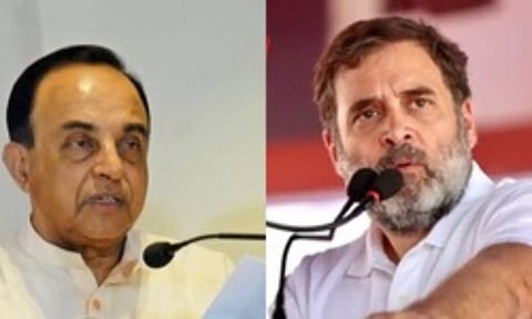  Subramanian Swamy, Rahul Gandhi (IANS)